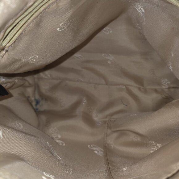 Fossil Pebbled Leather Tote Bag Cream Tan Zip Top Purse - Picture 9 of 16